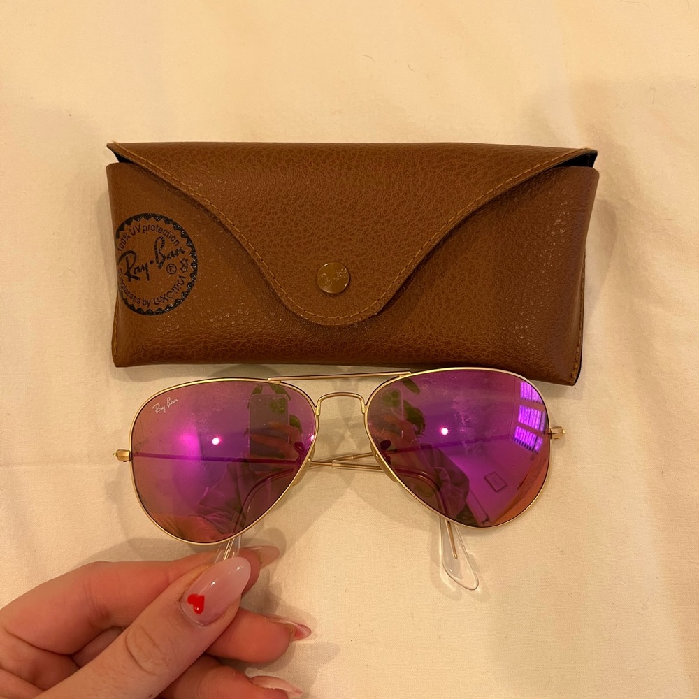 aviator ray bans pink lense